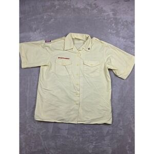 Boy Scouts of America Official Blouse Womens Large Yellow Short Sleeve Uniform